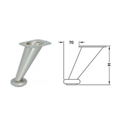 Pata para mueble de acero - zamak Häfele