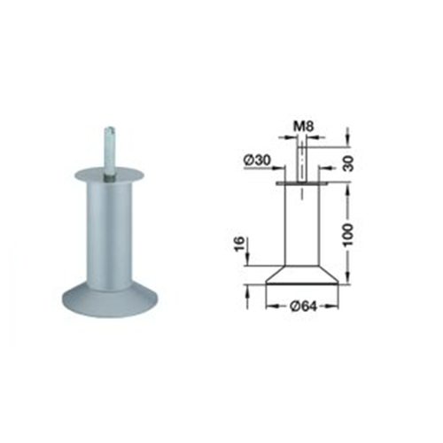 Pata para mueble de aluminio Häfele