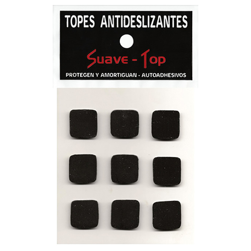 Topes de goma cuadrados 20 mm. art. 15