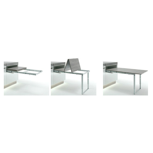 Herraje para mesa extraíble y plegable Häfele