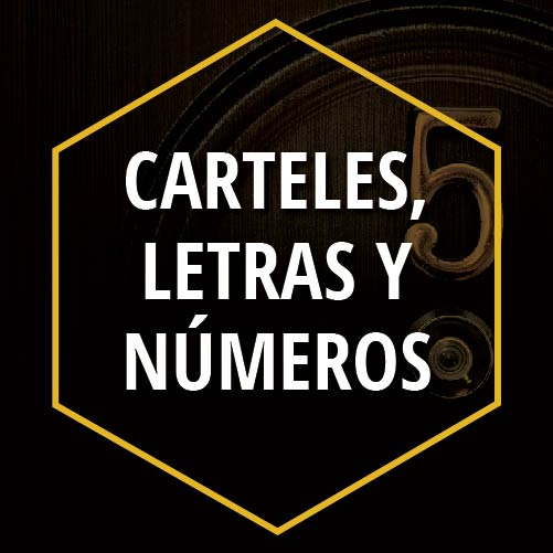 CARTELES LETRAS Y NÚMEROS