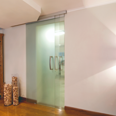 Sistema corredizo de colgar con cierre suave para puertas de paso - Kit DN-80 easy soft