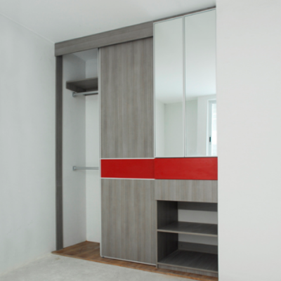 Sistema corredizo colgante para puertas de placard - Kit colgante Ducloset Simple