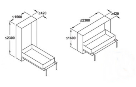 Herraje Häfele para cama abatible art. 271.95.203