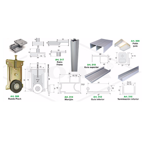 Kit placard Roma art. 308