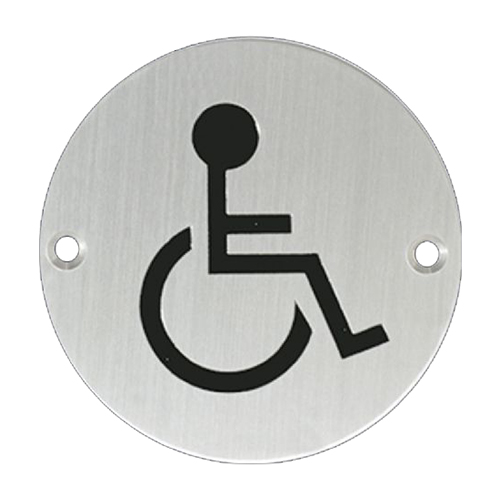 Placa redonda discapacitado