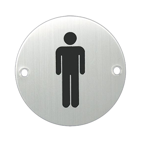 Placa redonda baño hombre