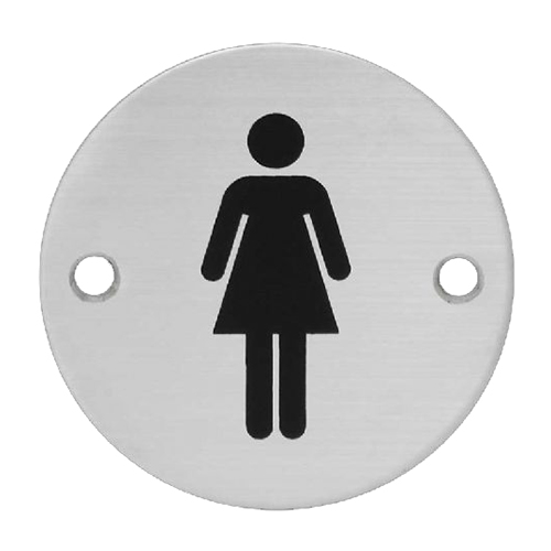 Placa redonda baño mujer