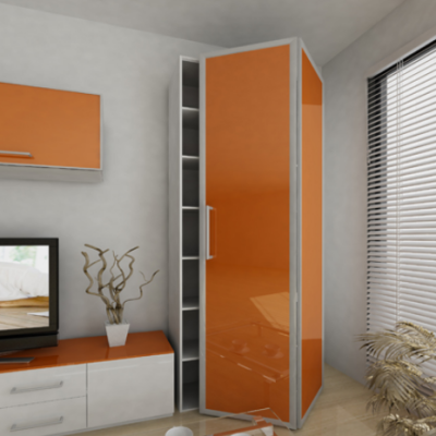 Sistema corredizo plegable para 2 puertas de placard - Kit Plegaduc PRO 2 hojas