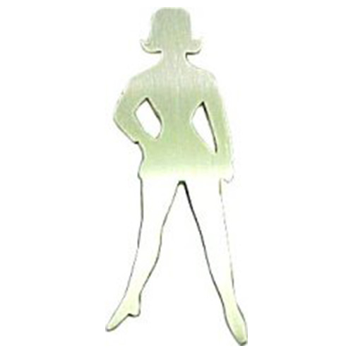 Silueta mujer de bronce - bronce platil