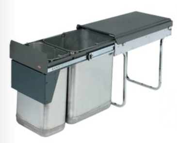 Cubo de basura doble 1 x 20 y 1 x 10 litros Häfele art. 502.92.020